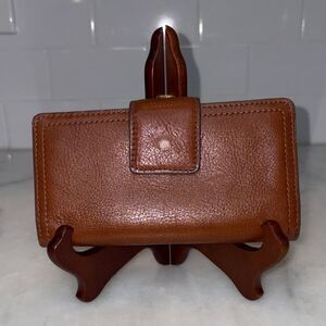 Fossil Wallet Leather Bifold Multi compartment snap zip wallet
